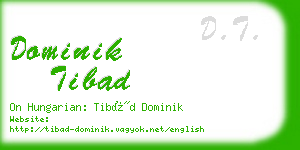 dominik tibad business card